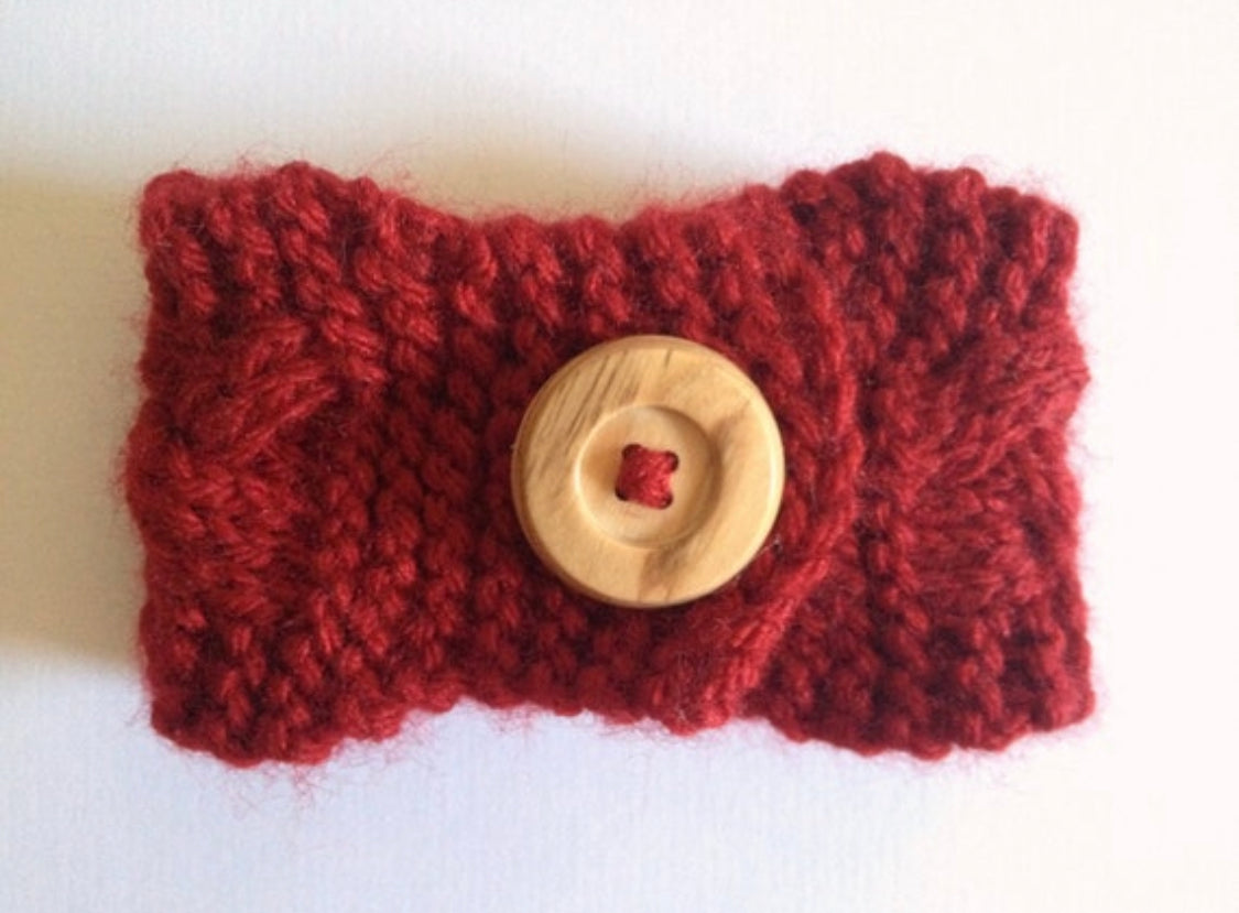 Mug Cozy Coffee Cozy Coffee Sleeve Cup Cozy Cable Knit in Red